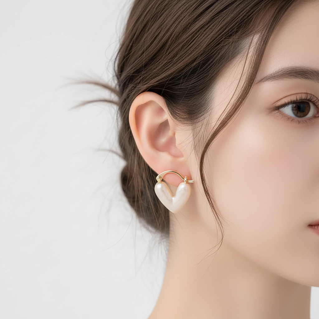 Herzförmiger Ohrstecker - NobleHeart