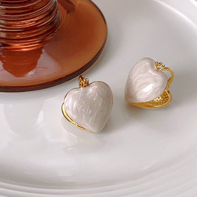 Herzförmiger Ohrstecker - NobleHeart