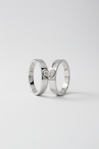 Herzförmiges Ring-Set - HeartBond