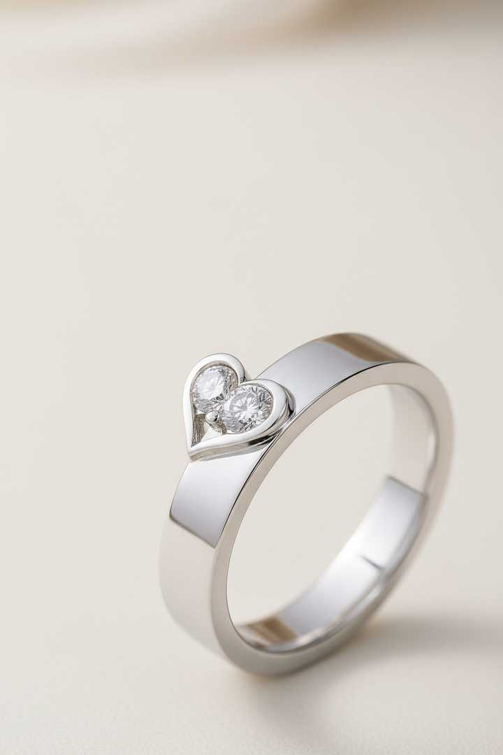 Herzförmiges Ring-Set - HeartBond