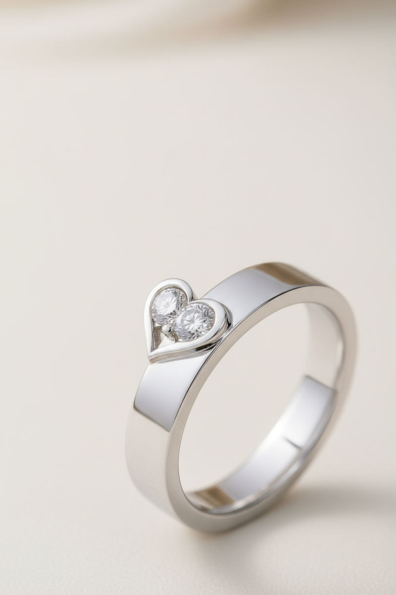 Herzförmiges Ring-Set - HeartBond