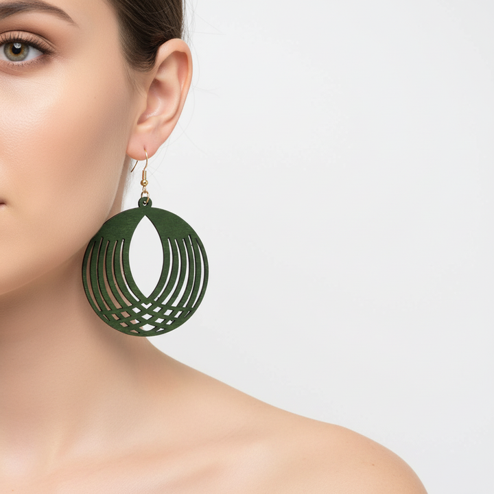 Hollow Wooden Earrings - WoodVibe