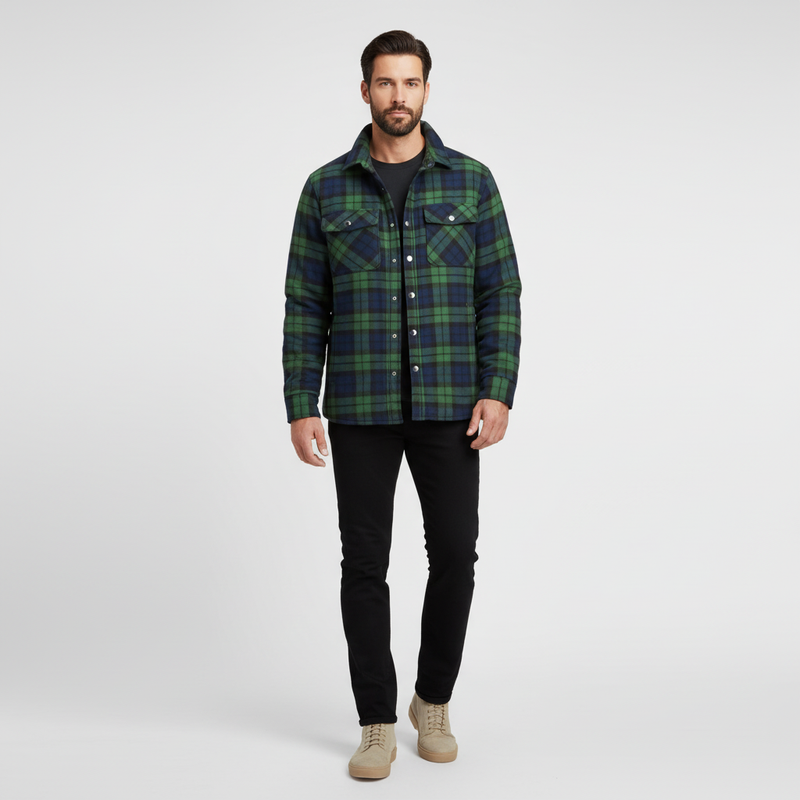 Kariertes Flanell Jacke Für Herren - Karl