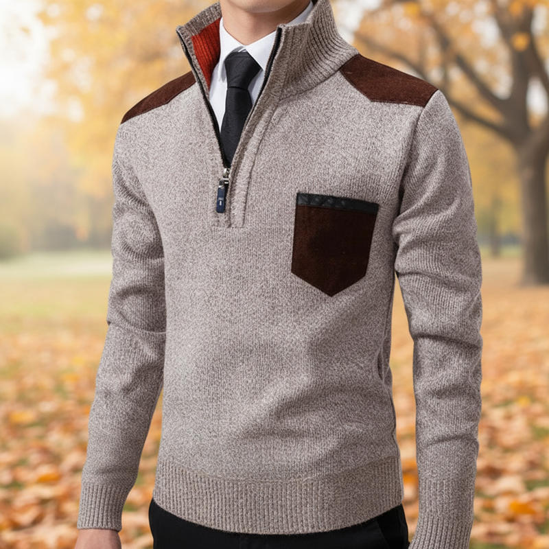 Kaschmirpullover Mit Reißverschluss -  Emil