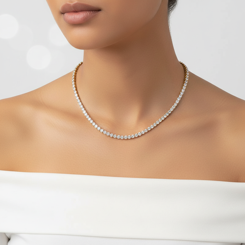 Kristallbesetzte Halskette - CrystalNecklace