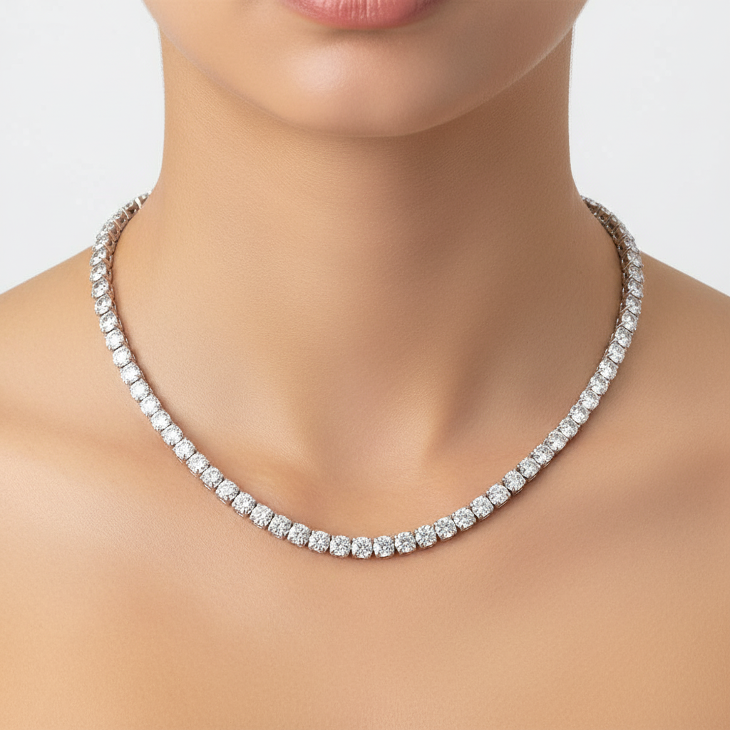 Kristallbesetzte Halskette - CrystalNecklace