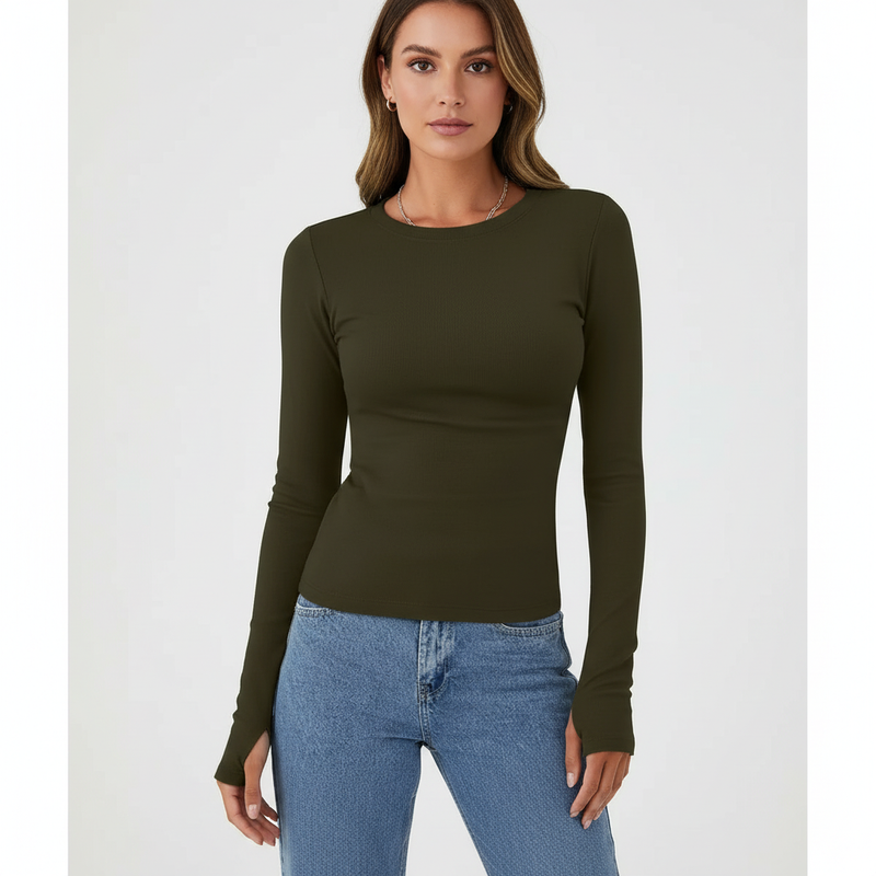 Langarmshirt Mit Rundhalsausschnitt -  Gudrun