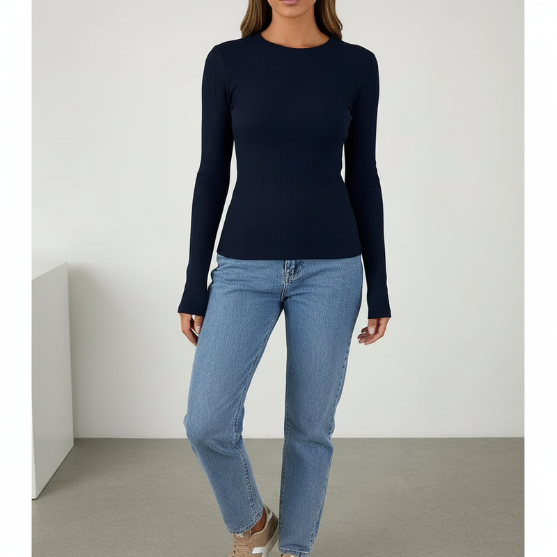 Langarmshirt Mit Rundhalsausschnitt -  Gudrun