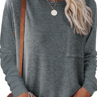 Langarmshirt Mit Rundhalsausschnitt -  Simone