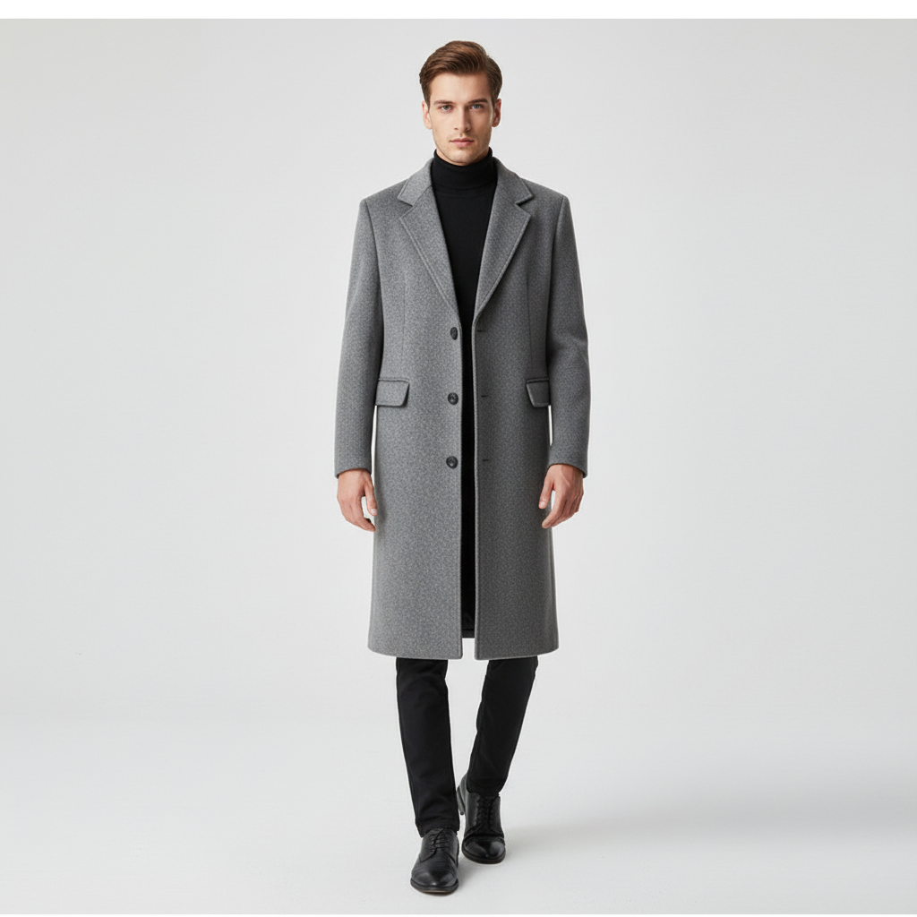 Langer Wollmantel Für Herren -  Daniel
