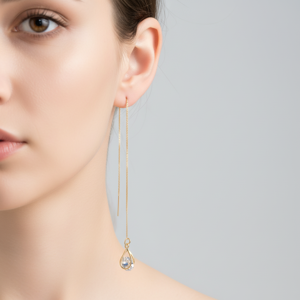 Leichte Silberohrringe - TeardropShine