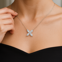 Moissanit Eye-Cut Halskette – Eleganz in Vollendung