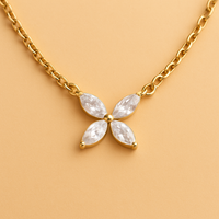 Moissanit Eye-Cut Halskette – Eleganz in Vollendung