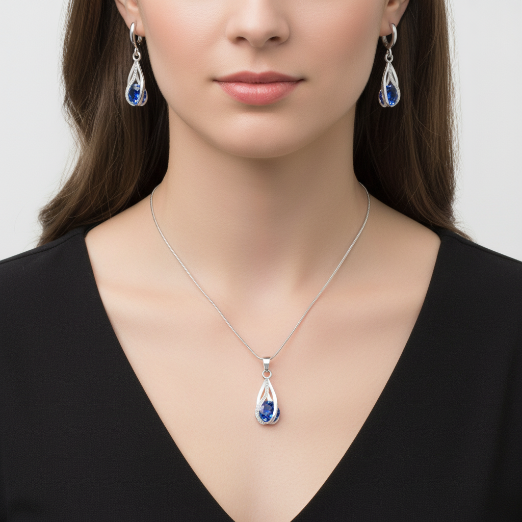 Ohrringe Und Halskette - SparkleJewelry