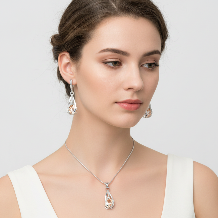 Ohrringe Und Halskette - SparkleJewelry