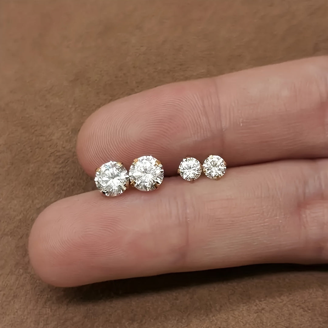 Ohrstecker Aus Titanstahl - ZirconiaPearl