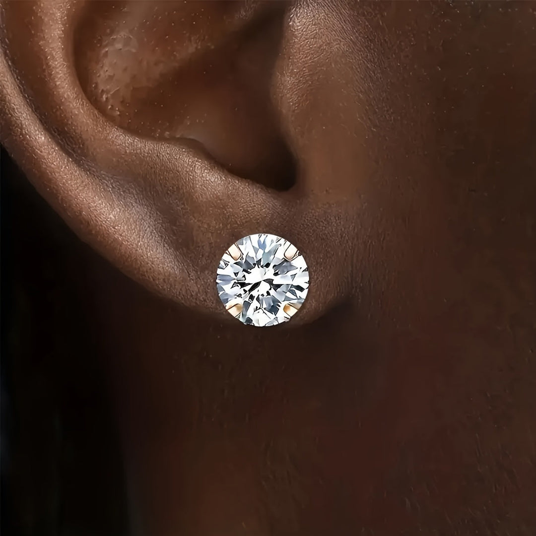 Ohrstecker Aus Titanstahl - ZirconiaPearl