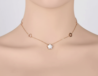 Ohrstecker Und Halskette Set - BlossomMix