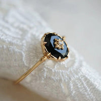 Ovaler Achat-Ring - BlackGlamour