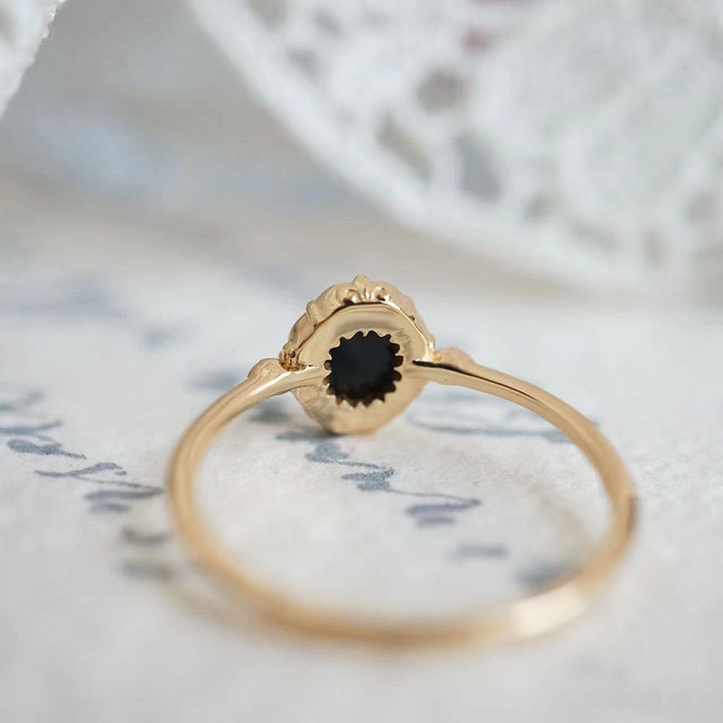 Ovaler Achat-Ring - BlackGlamour