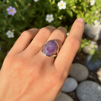 Ovaler Amethystring - AuraRing