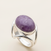 Ovaler Amethystring - AuraRing