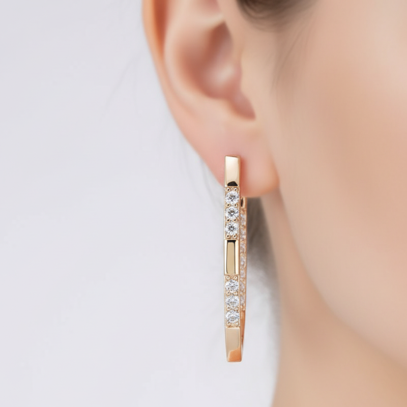 Ovaler Ohrschmuck - GlimmerHoop