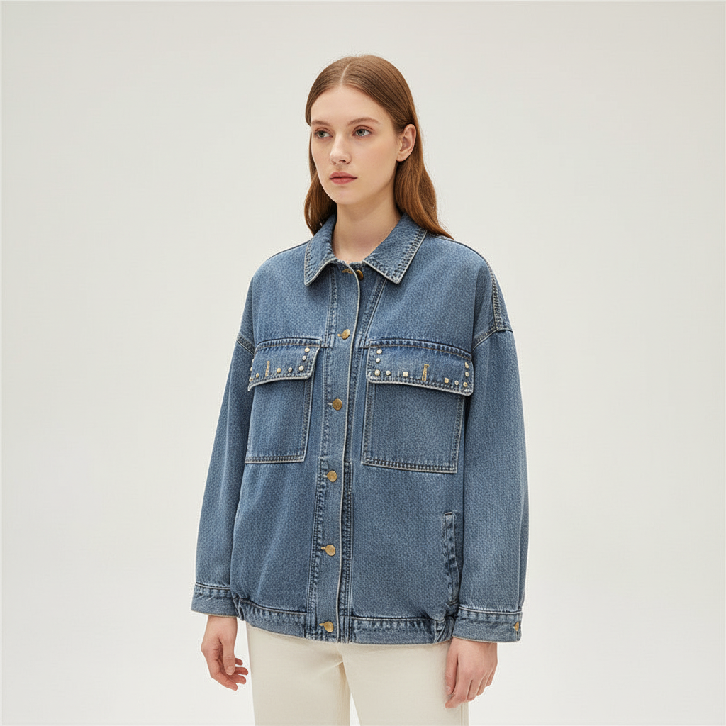 Oversized Denimjacke -  Theresa