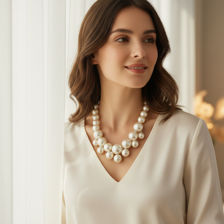 Runde Perlenhalskette - PearlGlow