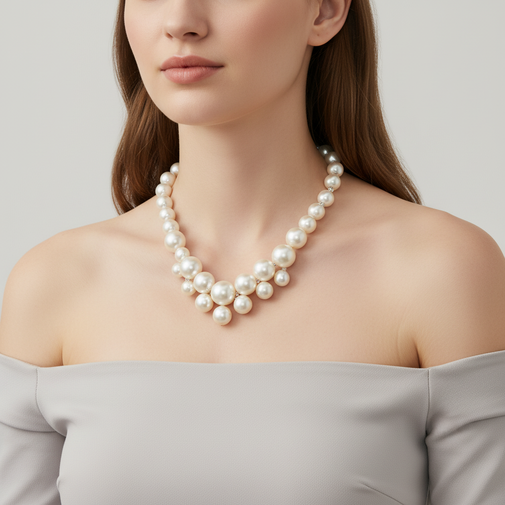 Runde Perlenhalskette - PearlGlow