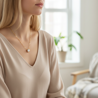 Runde Zirkon-Halskette - GleamChain