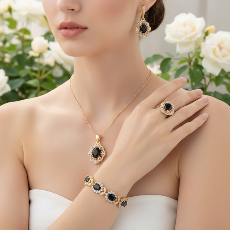 Schmuckset Mit Zirkonia - GlamourEssence