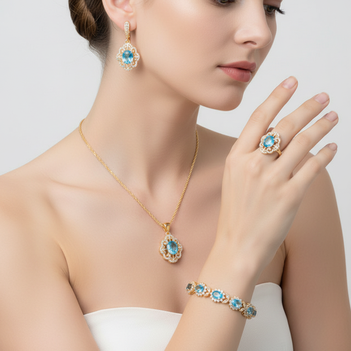 Schmuckset Mit Zirkonia - GlamourEssence