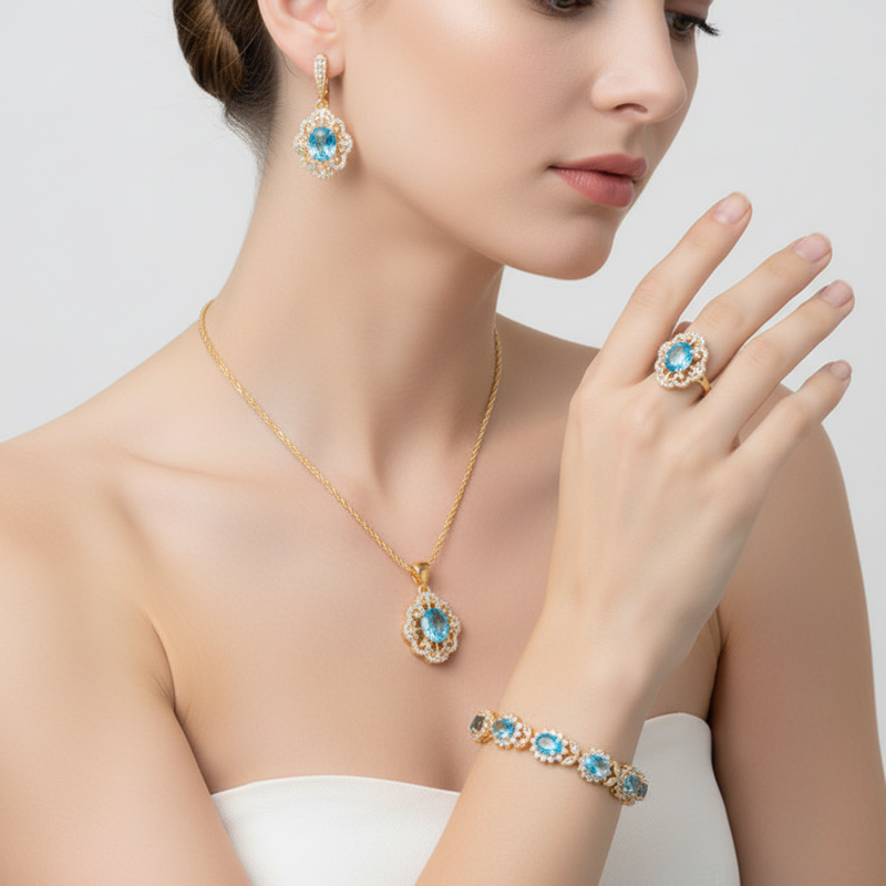 Schmuckset Mit Zirkonia - GlamourEssence