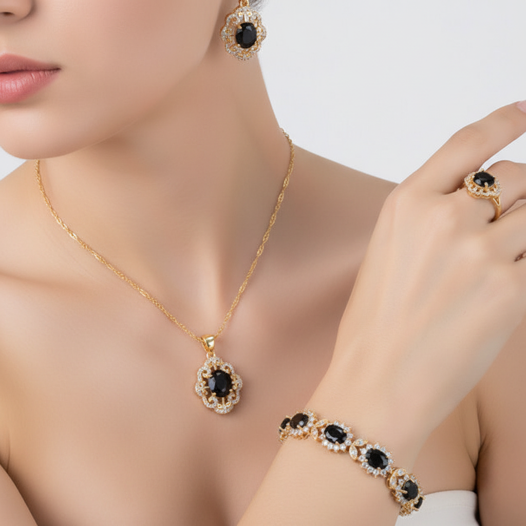 Schmuckset Mit Zirkonia - GlamourEssence