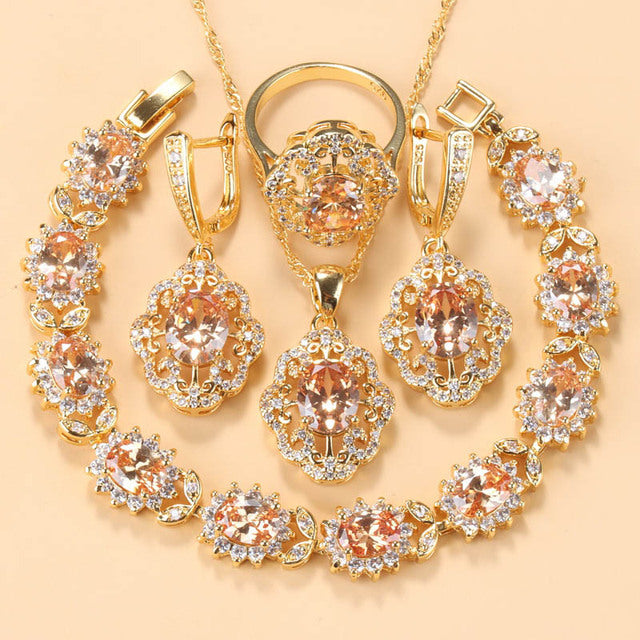 Schmuckset Mit Zirkonia - GlamourEssence