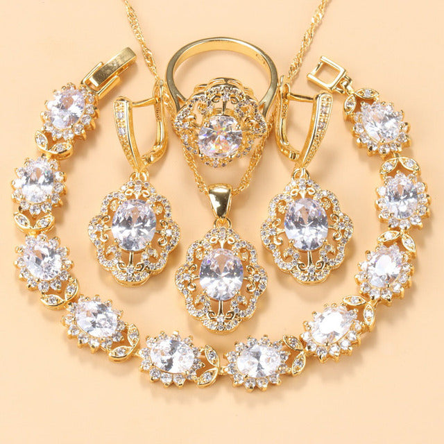 Schmuckset Mit Zirkonia - GlamourEssence