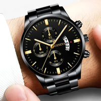 Schwarze Titanstahl Uhr - TitanTime