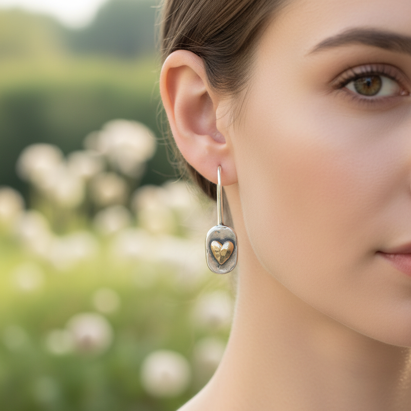 Silberfarbene Ohrhänger - HeartGlow