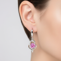 Silberne Zirkon-Ohrringe - ZirconHeart
