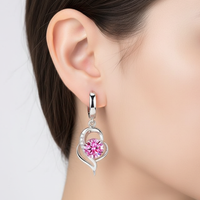 Silberne Zirkon-Ohrringe - ZirconHeart