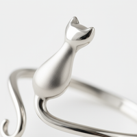 Silberring Mit Katzenmotiv - MidnightRing