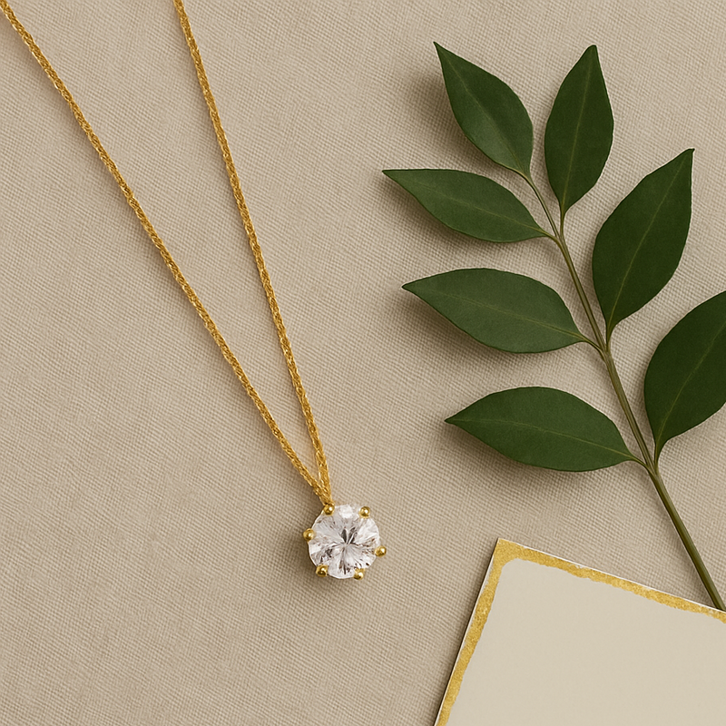 Strahlendes Zirkonia-Kettenanhänger