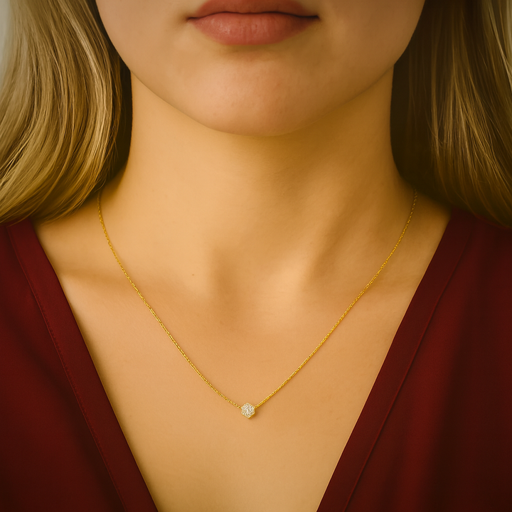 Strahlendes Zirkonia-Kettenanhänger