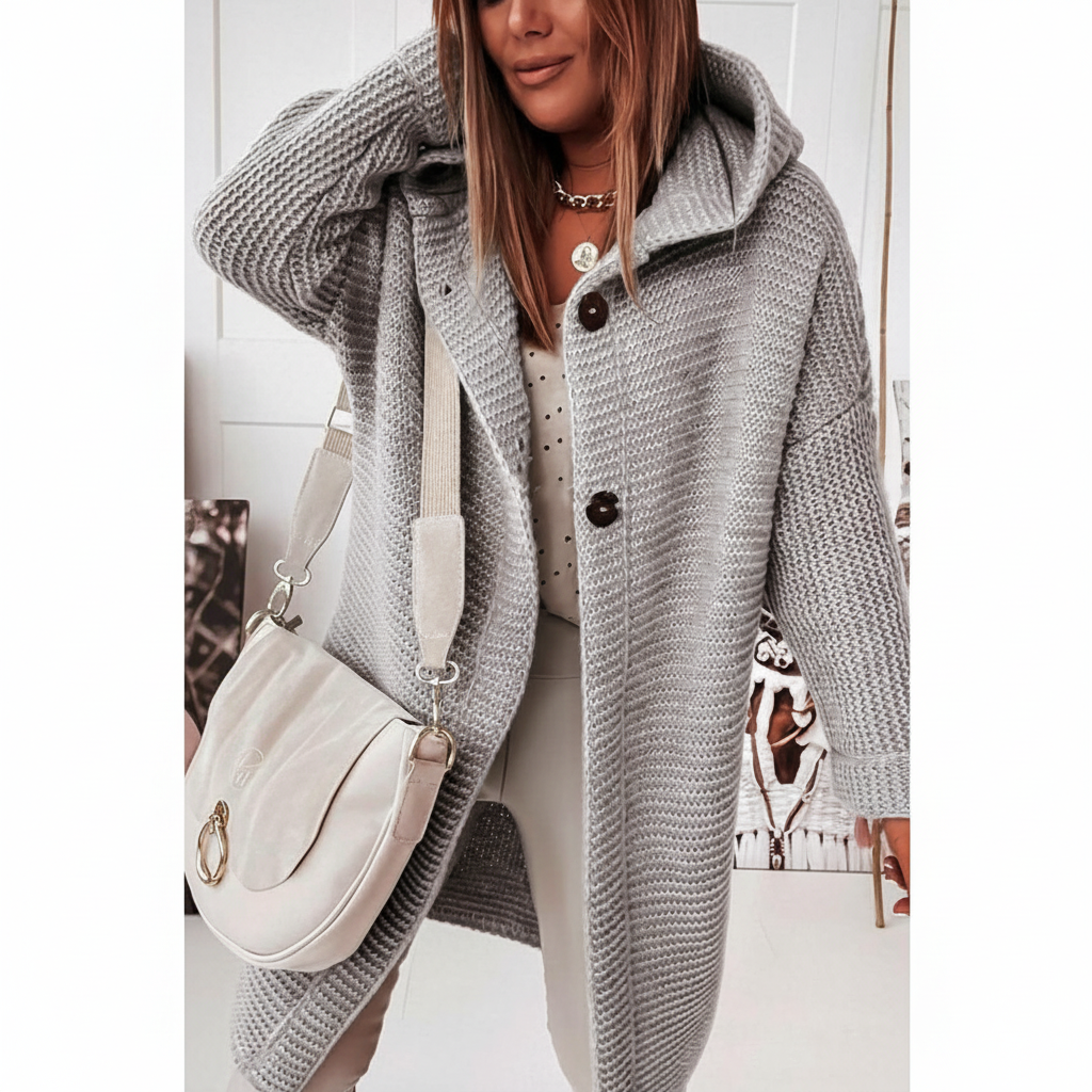 Strickweste Mit Kapuze - Isabella