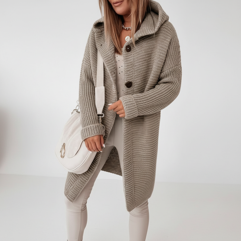 Strickweste Mit Kapuze - Isabella