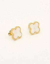 Vergoldete Perlenohrstecker - CloverJewelry