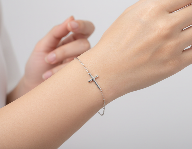 Vergoldetes Edelstahlarmband - CrossJewelry
