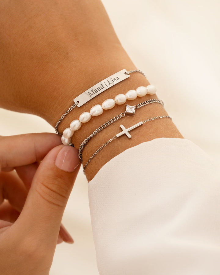 Vergoldetes Edelstahlarmband - CrossJewelry