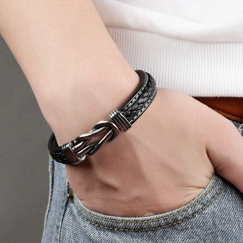 Verstellbares Lederarmband - KnotFashion